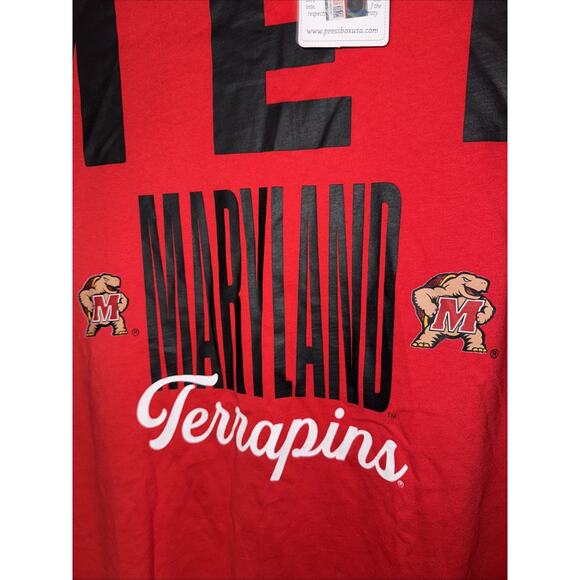 Terrapins GameDay Pressbox NCAA Oversized Long Sleeve Shirt OS New NWT - Picture 2 of 6